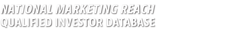 National Marketing Reach Qualified Investor Database