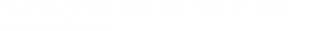 2020 Main Street, Suite 100, Irvine, CA 92614 www VoitCo com