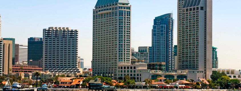 city skyline san diego hyatt