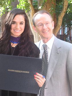 Kimberly Clark and her dad Tracy Clark at George Washington University Law School graduation
