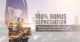 100 percent bonus depreciation text on image of man holding cash superimposed on city skyline