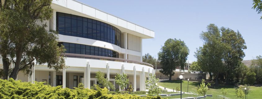 office building in nicely landscaped yard