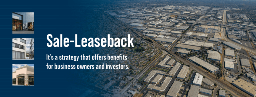 aerial with multiple commercial buildings - Sale-Leaseback It’s a strategy that offers benefits for business owners and investors