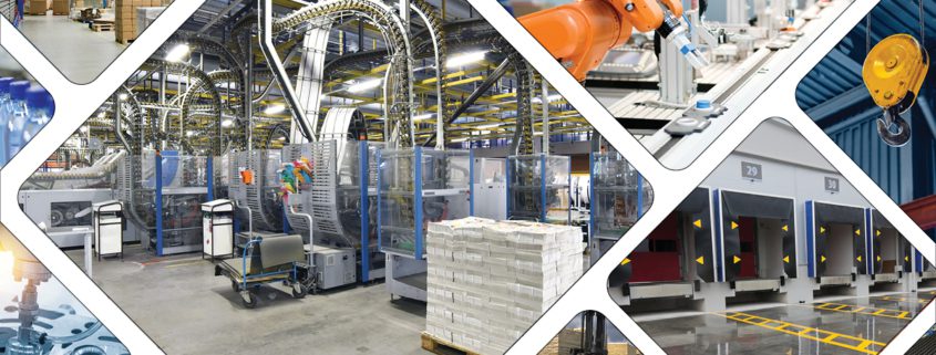 image collage of a variety of industrial tenant operations