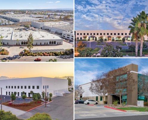 Collage of four San Diego County industrial complexes