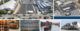 Collage of six various IOS properties - empty lot, containers, pallets, trucks