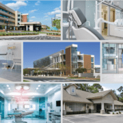 Collage of medical office buildings and medical uses