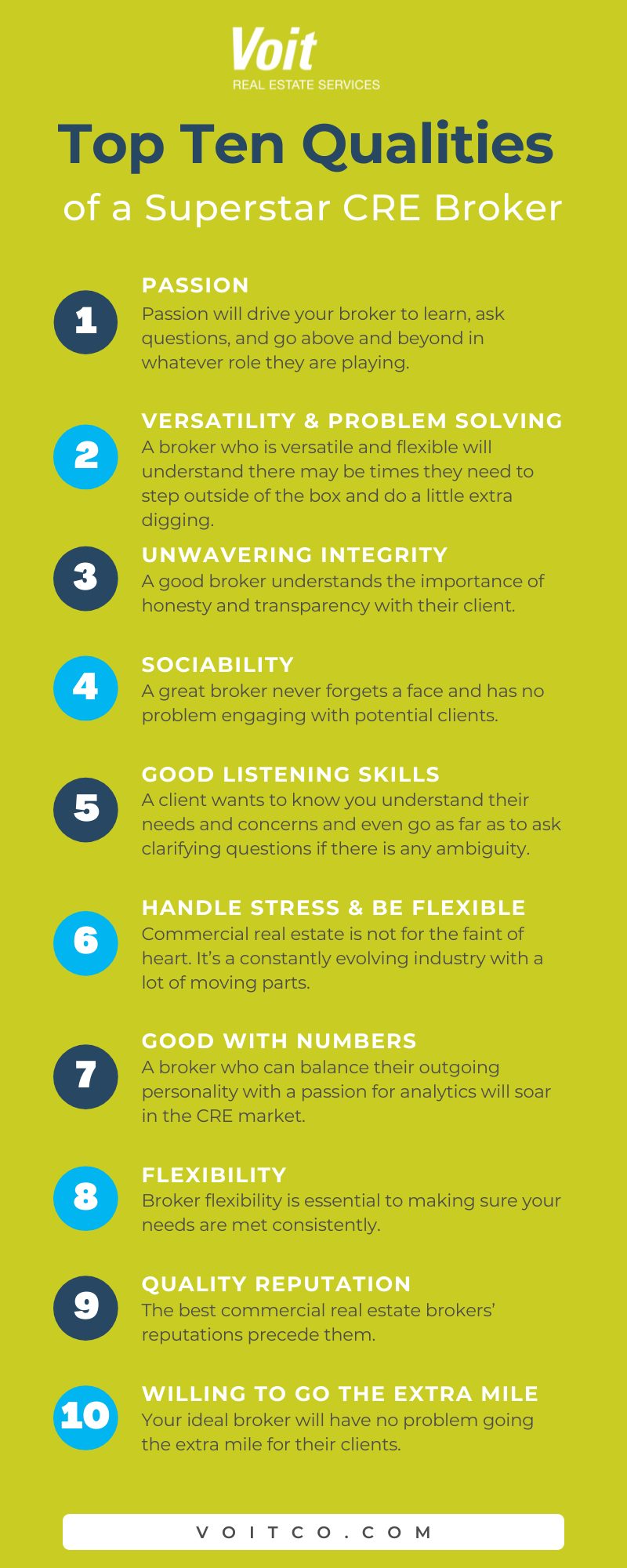 Top Ten Qualities of a Superstar CRE Broker | Voit Real Estate Services