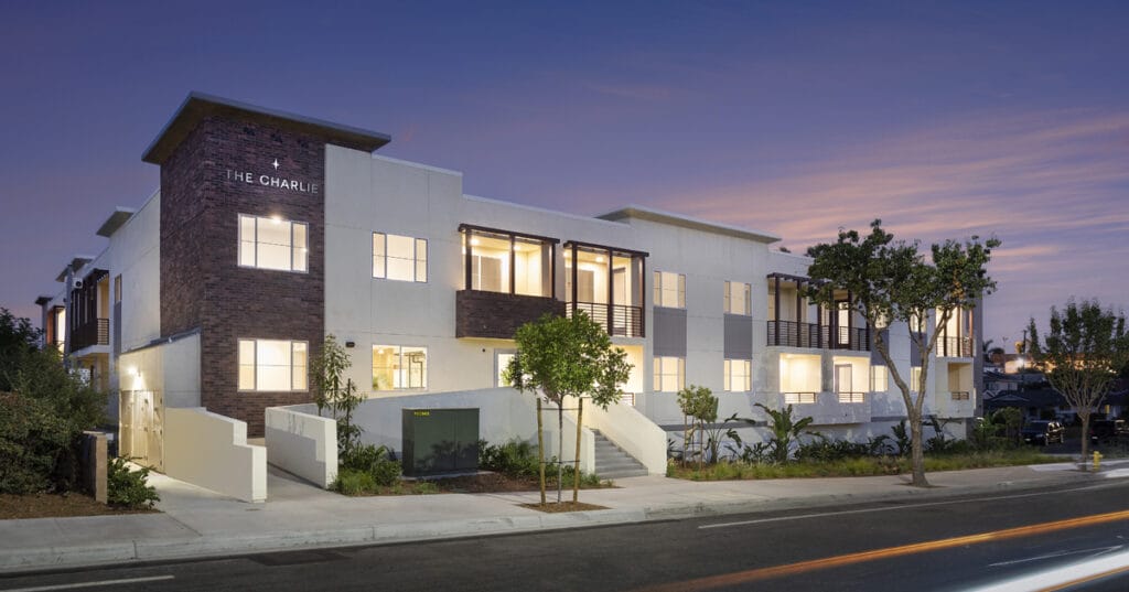 Night shot of The Charlie at La Mirada - 1628 La Mirada Boulevard