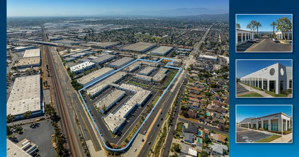 aerial of Valley View Commerce Center - 14515-14565 Valley View Avenue Santa Fe Springs, CA