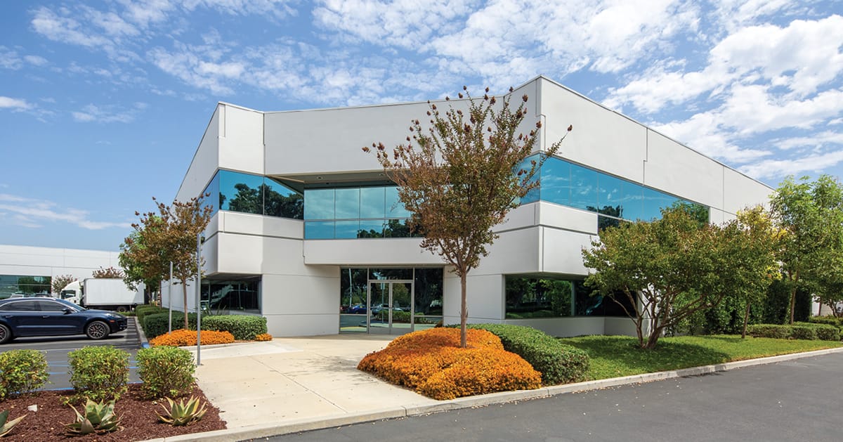 Beautiful Orange County Industrial Building on a Sunny Day